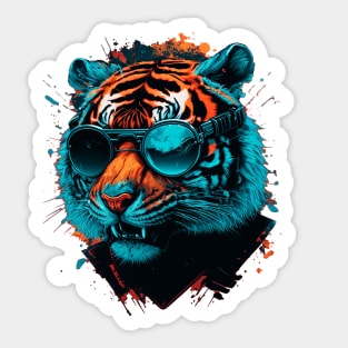 Pop Culture Tigre Wearing Sunglasses Sticker